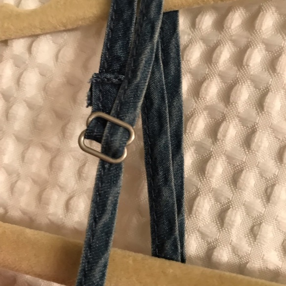 Red Camel denim spaghetti strap smocked back dress - Picture 8 of 8